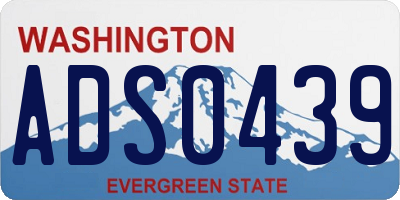 WA license plate ADS0439
