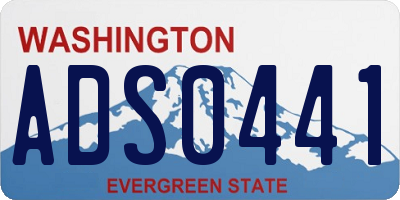 WA license plate ADS0441