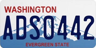 WA license plate ADS0442