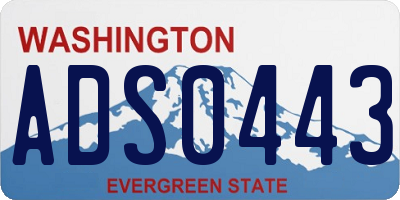 WA license plate ADS0443