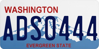 WA license plate ADS0444