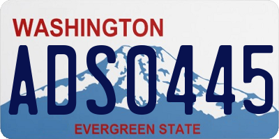 WA license plate ADS0445