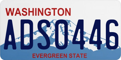 WA license plate ADS0446