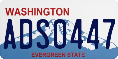 WA license plate ADS0447