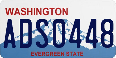 WA license plate ADS0448