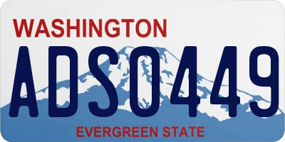 WA license plate ADS0449
