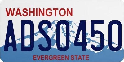 WA license plate ADS0450