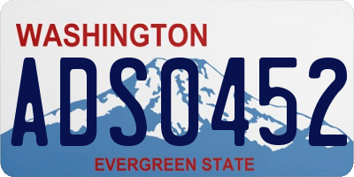 WA license plate ADS0452