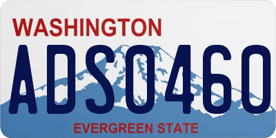 WA license plate ADS0460