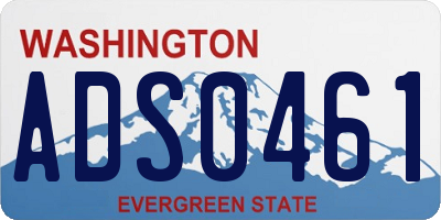 WA license plate ADS0461