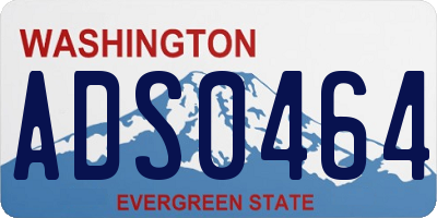 WA license plate ADS0464