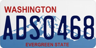 WA license plate ADS0468