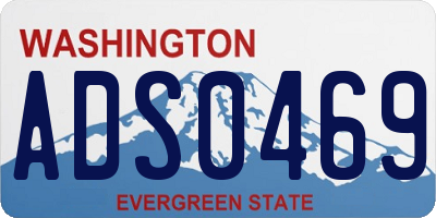 WA license plate ADS0469