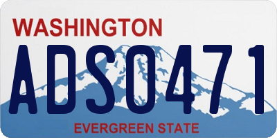 WA license plate ADS0471