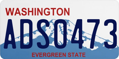 WA license plate ADS0473