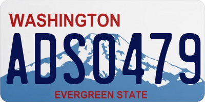 WA license plate ADS0479