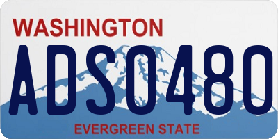 WA license plate ADS0480