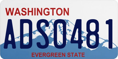 WA license plate ADS0481