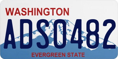 WA license plate ADS0482