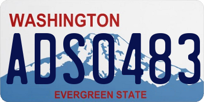 WA license plate ADS0483
