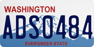 WA license plate ADS0484