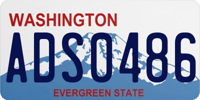 WA license plate ADS0486