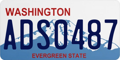 WA license plate ADS0487