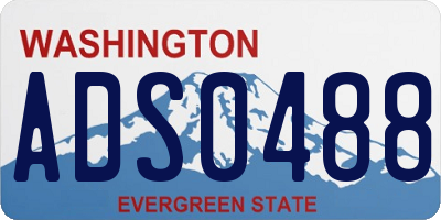 WA license plate ADS0488
