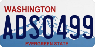WA license plate ADS0499