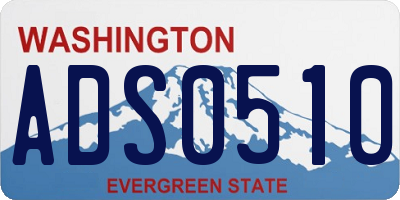 WA license plate ADS0510