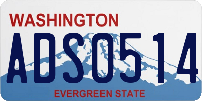 WA license plate ADS0514