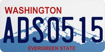 WA license plate ADS0515