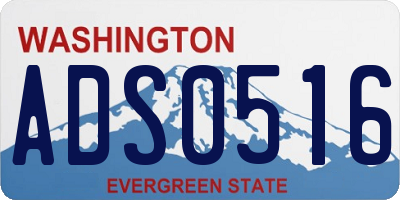 WA license plate ADS0516