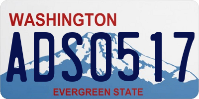 WA license plate ADS0517