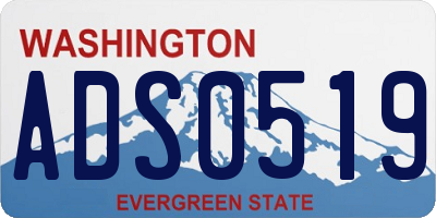 WA license plate ADS0519