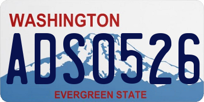 WA license plate ADS0526