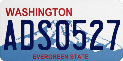 WA license plate ADS0527