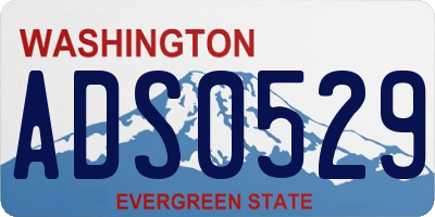 WA license plate ADS0529