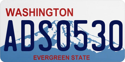 WA license plate ADS0530