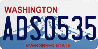 WA license plate ADS0535