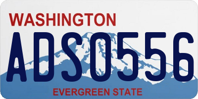 WA license plate ADS0556