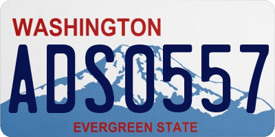 WA license plate ADS0557