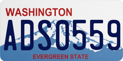 WA license plate ADS0559
