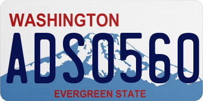 WA license plate ADS0560