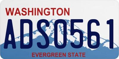 WA license plate ADS0561