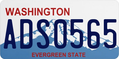 WA license plate ADS0565