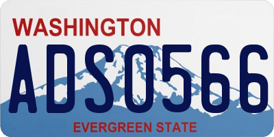 WA license plate ADS0566
