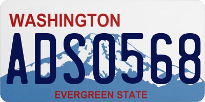 WA license plate ADS0568