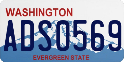 WA license plate ADS0569