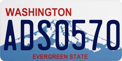 WA license plate ADS0570